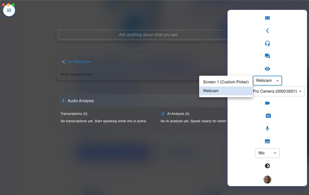 StreamIO mobile interface